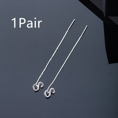 Fashion Jewelry 925 Sterling Silver 26 Letters Drop Earrings For Women Classic English Minimalism Student Earring Friends Party Jewelry Gift