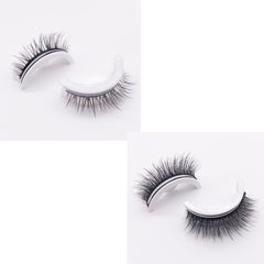 Reusable 3D Mink Lashes Natural False Eyelashes Self Adhesive Fake Glue Free Makeup Eyelash Extension Silk