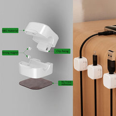 Magnetic Cable Clip Under Desk Cable Management Adjustable Cord Holder Wire Organizer And Cable Management Wire Keeper