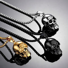 Halloween Skull Necklace Personality Punk Necklace Men Fashion Titanium Steel Accessories