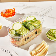 New Multifunction Vegetable Cutter With Basket And Brush Portable Slicer Chopper Kitchen Tools