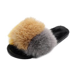 New Women's Home Slippers Winter Warm Shoes Indoor Plush Slippers Fluffy Female Flat Fur Shoes For Ladies Soft Slippers