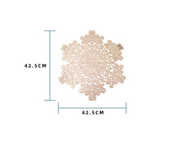 New Snowflakes PVC Hollow Anti-scalding Insulation Pad Table Bowl Mats Home Christmas Decor Heat Resistant Placemat Dining Table