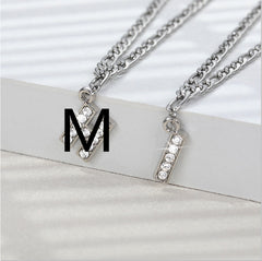 English Alphabet Stainless Steel Zircon All-match Anklet