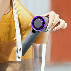 Portable Handheld Turbo Fan Cooling Semiconductor Refrigeration 3000mAh Battery Wind Speeds Adjustable Mini Personal Fan