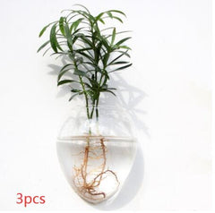 Fashion Wall Hanging Glass Flower Vase Terrarium Wall Fish Tank Aquarium Container Flower Planter Pots Home Garden Decoration