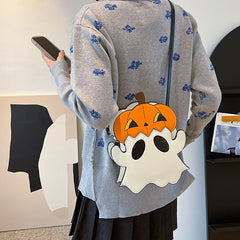 Halloween Shouder Bags Creative 3D Cartoon Pumpkin Ghost Design Cute Bags Women Cell Phone Purses Novelty Personalized Candy Crossbody Bags