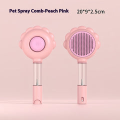 2 In 1 Self Cleaning Dog Brush Comb With Spray Pets Grooming Hair Remover Combs Brush Floating Hair Pet Grooming Brush Pet Products